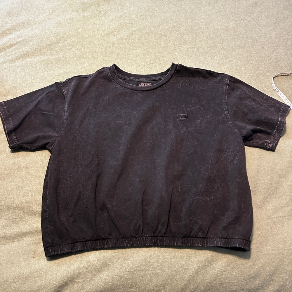 Vans Charcoal Short Sleeve crop top